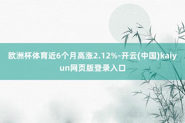欧洲杯体育近6个月高涨2.12%-开云(中国)kaiyun网页版登录入口